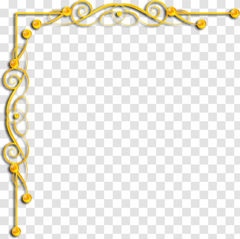 Decorative Borders Clip Art - Gold - Drawing Transparent PNG