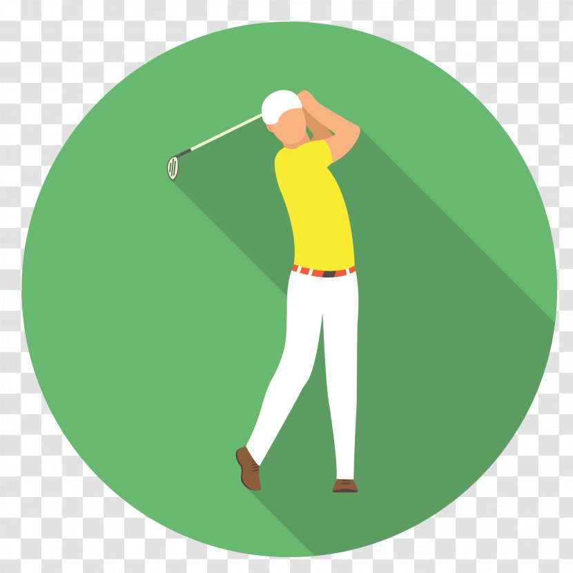 Green Standing Golfer Golf Club - Equipment - Recreation Course Transparent PNG