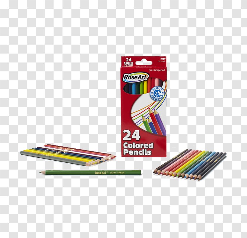 Colored Pencil Packaging And Labeling Drawing - Office Supplies Transparent PNG