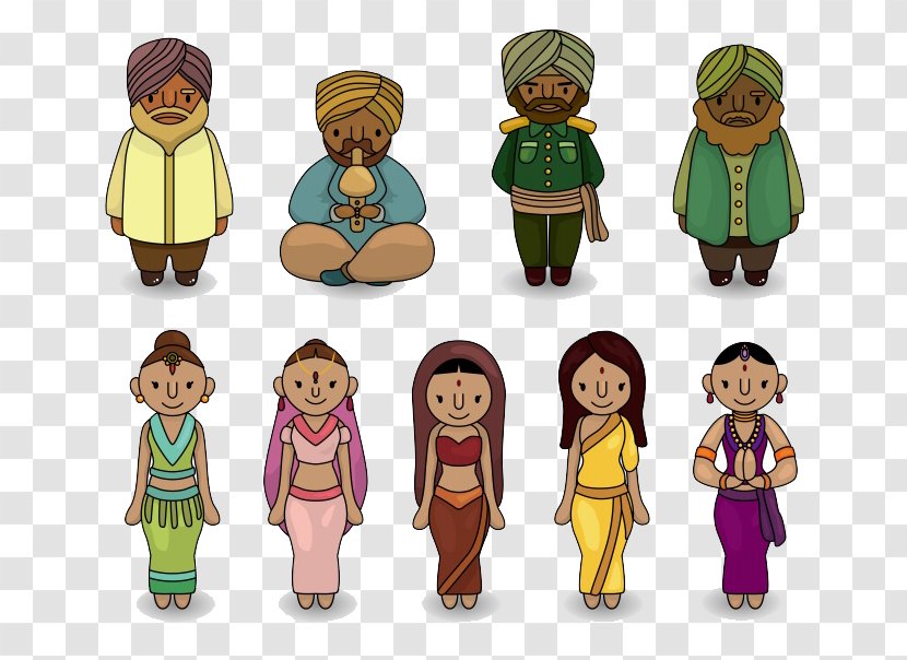 India Cartoon Royalty-free Drawing - Child - Indians Transparent PNG