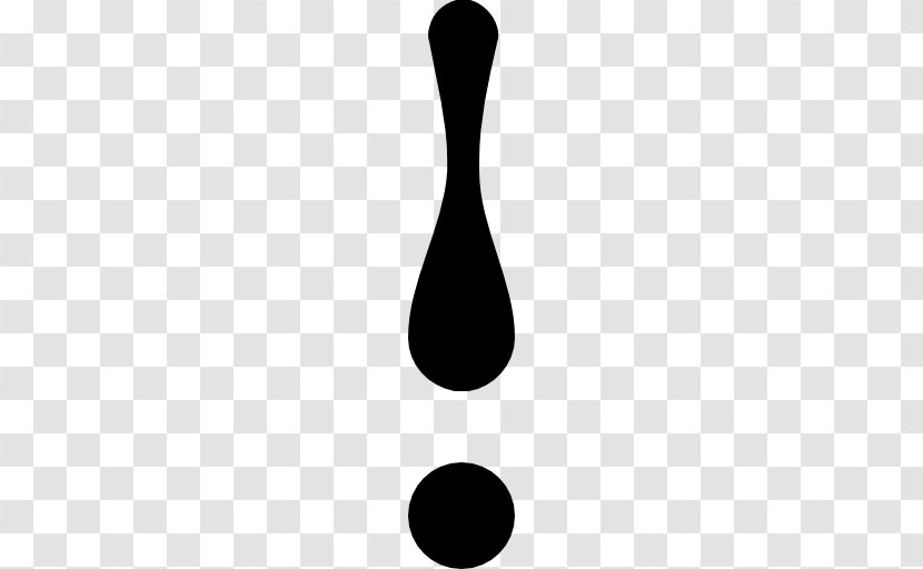 Exclamation Mark Interjection Ecphonesis Question - Black And White - Ink Style Transparent PNG