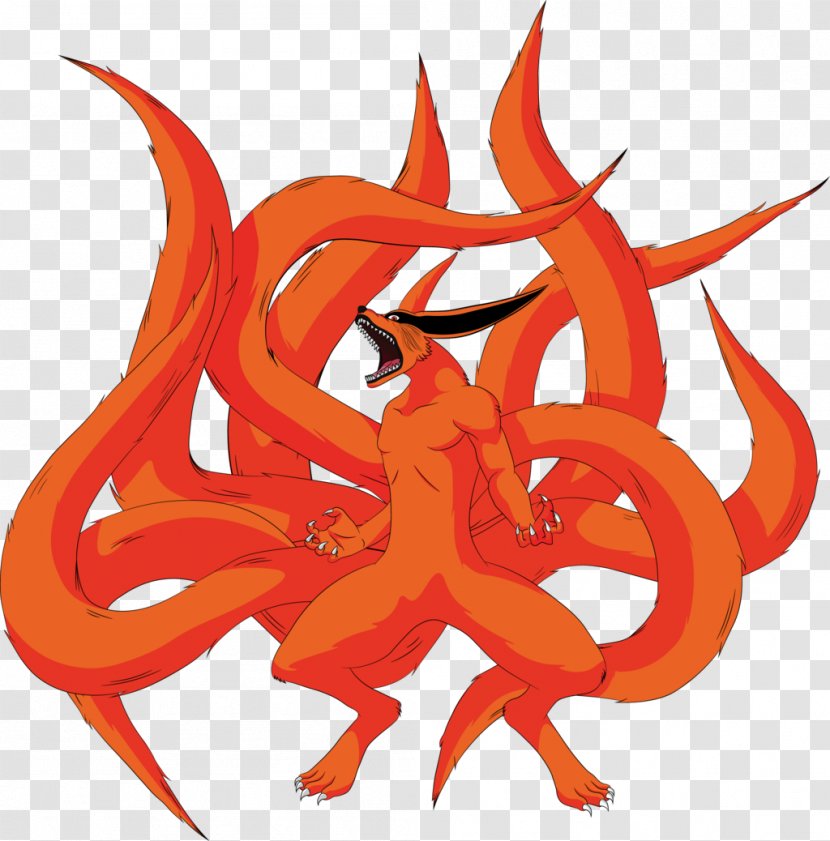 Nine-tailed Fox Naruto Uzumaki Gaara Kurama - Supernatural Creature - Nine Tailed Transparent PNG