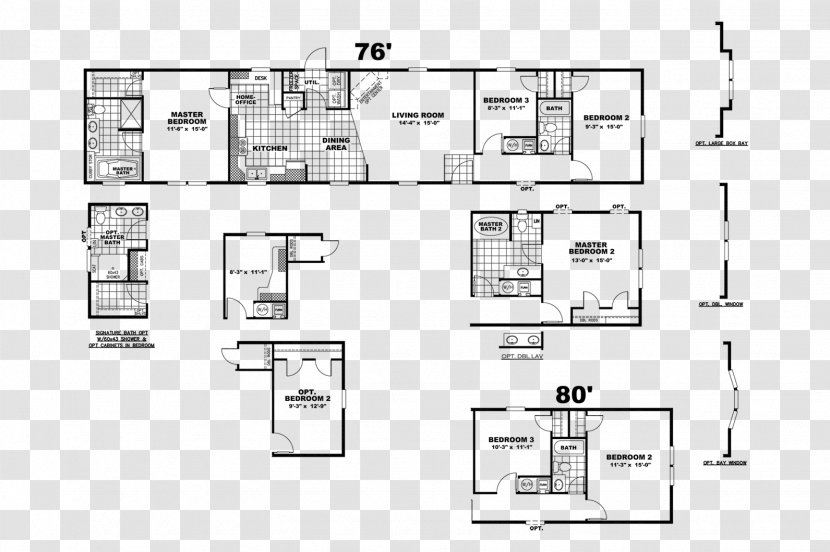Floor Plan Technical Drawing - White - Design Transparent PNG