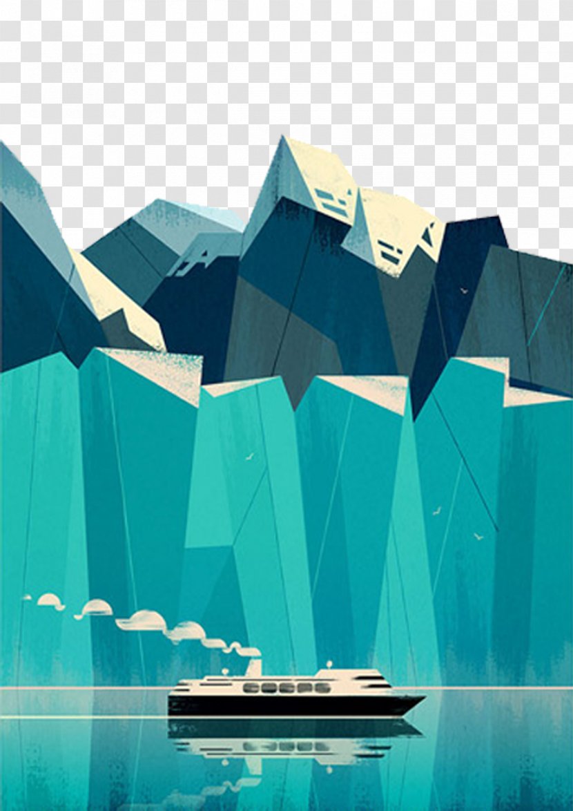 Illustrator Poster Graphic Design Illustration - Creativity - Iceberg Abstract Graphics Transparent PNG