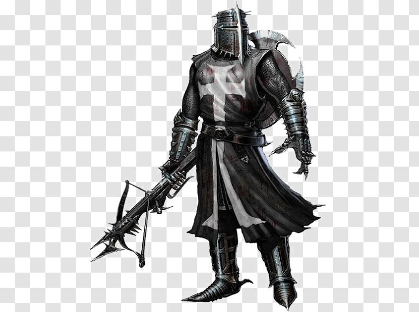 Middle Ages Crusades Black Knight - Fictional Character Transparent PNG
