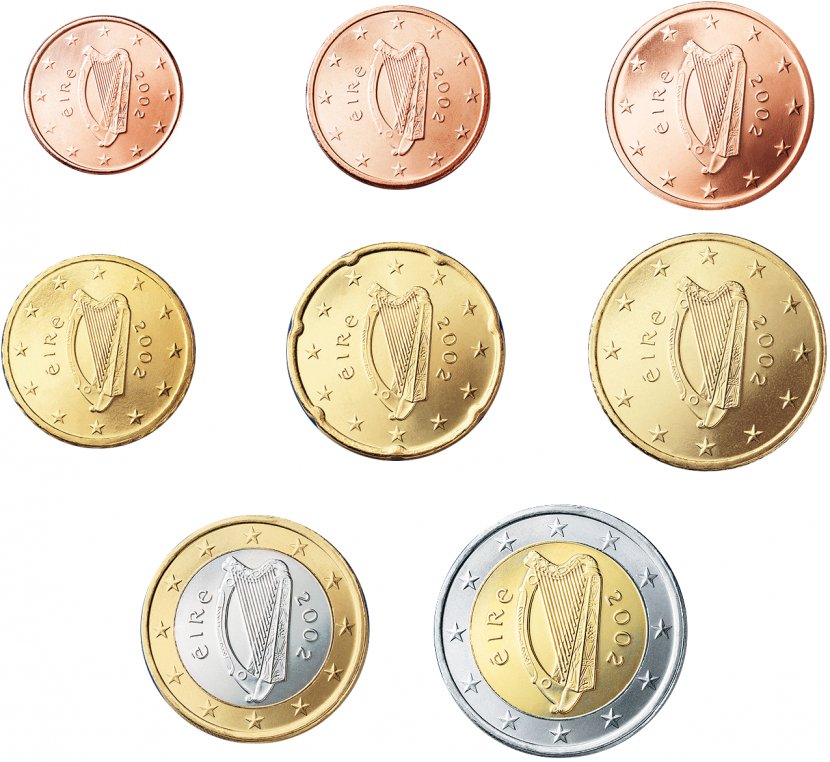 Ireland Euro Coins 2 Coin Transparent PNG