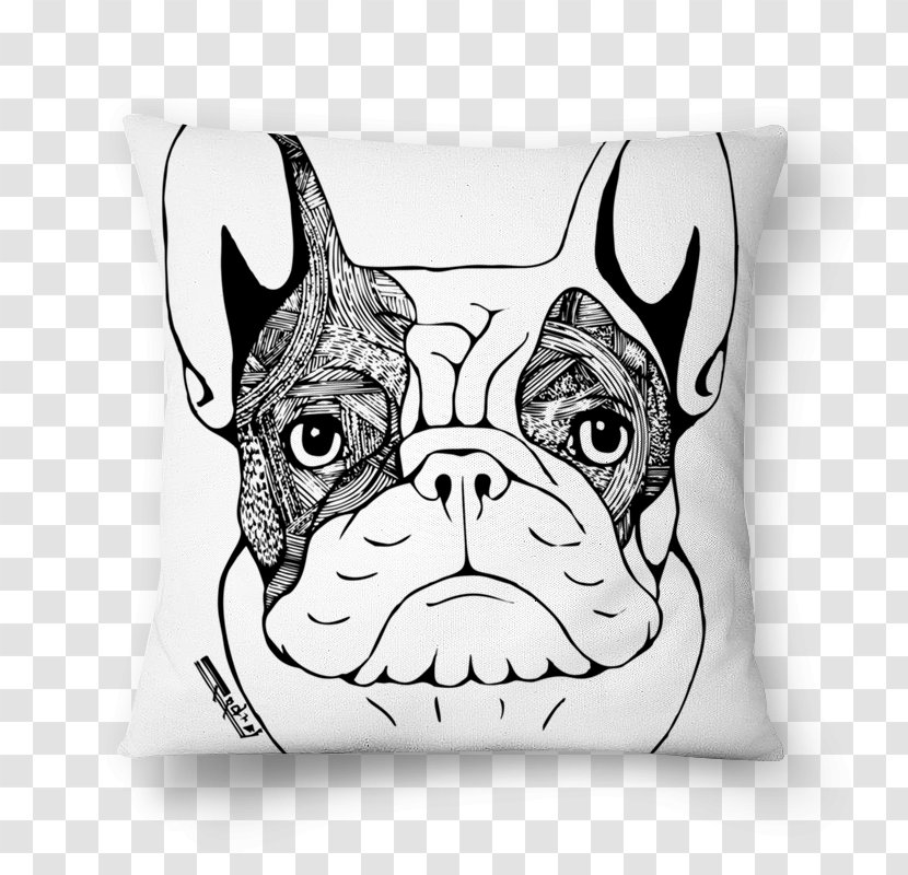 French Bulldog Boston Terrier Dog Breed Pillow - Textile Transparent PNG