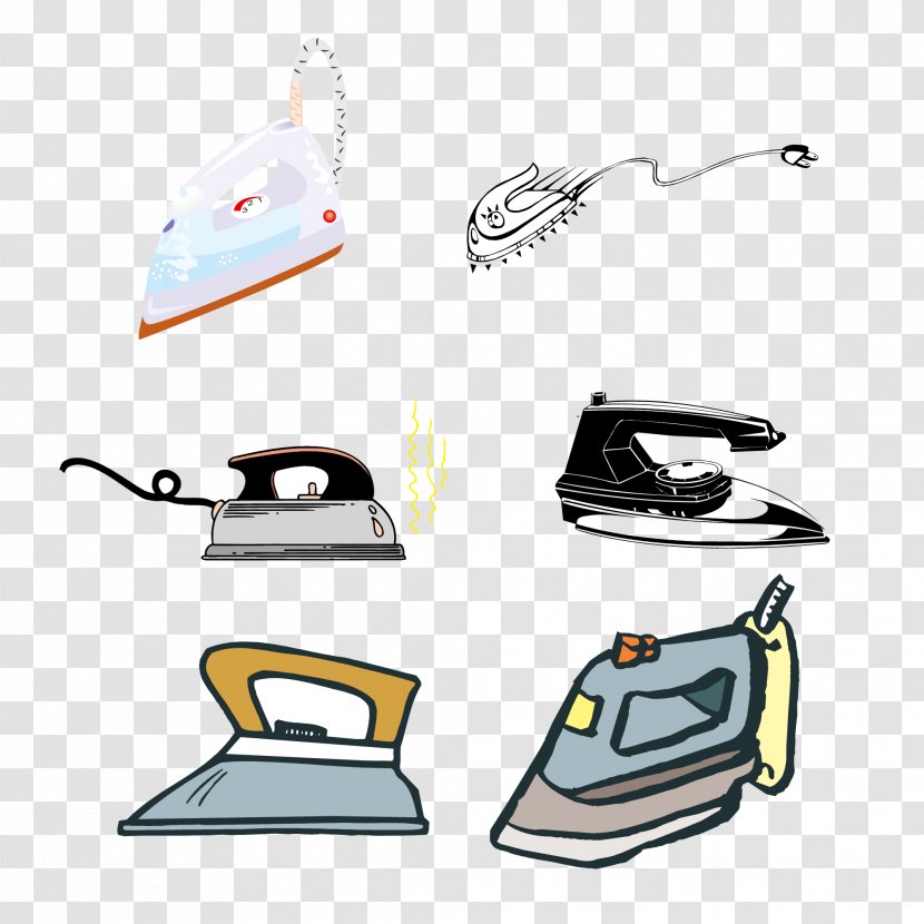 Clothes Iron Home Appliance Ironing Clip Art - Fan - Vector Material Collection Transparent PNG
