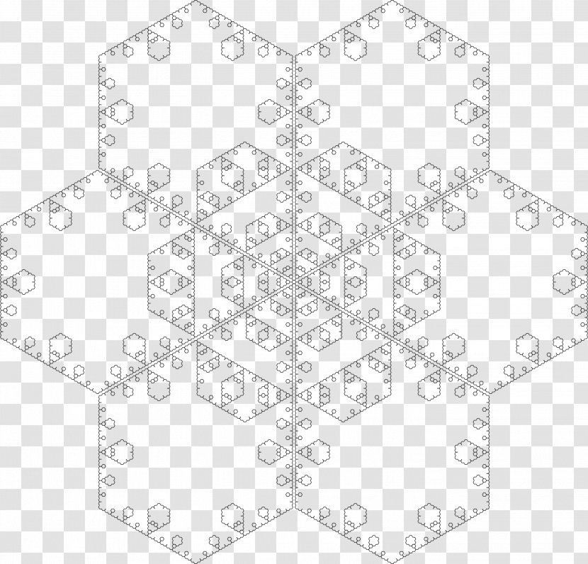 Symmetry Line Point Angle Pattern - Black And White Transparent PNG