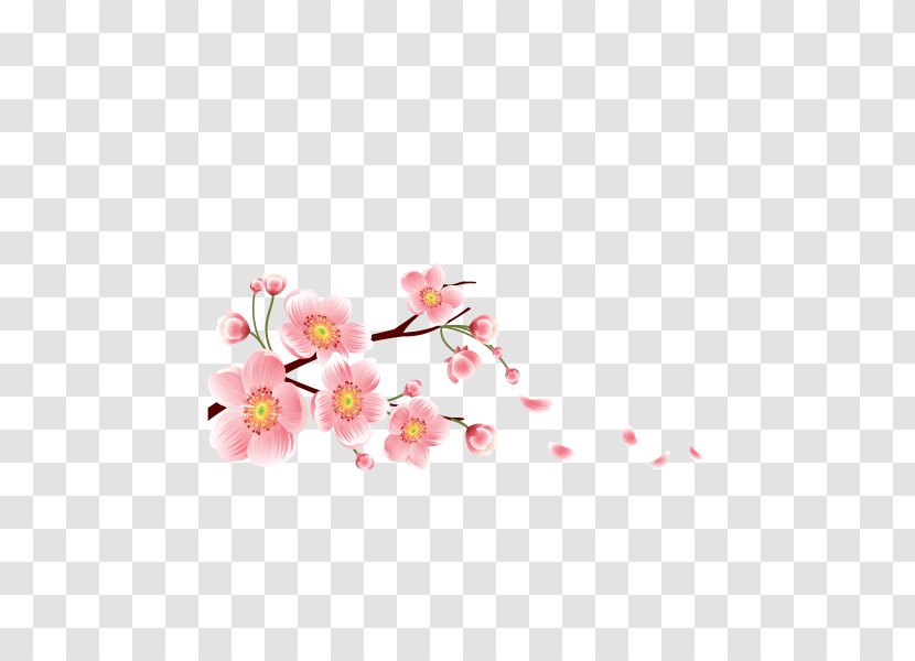 Cartoon - Flower Arranging - Peach Blossom Transparent PNG