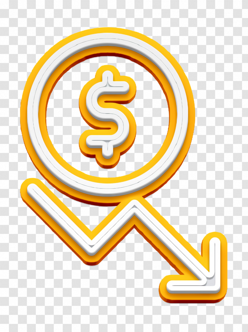 Dollar Icon Money & Currency Icon Down Icon Transparent PNG