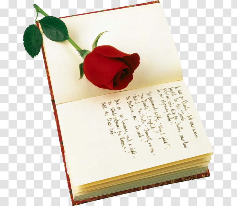 A Red, Red Rose Valentine's Day Poetry Saint George's - World Book - Roses And Books Transparent PNG