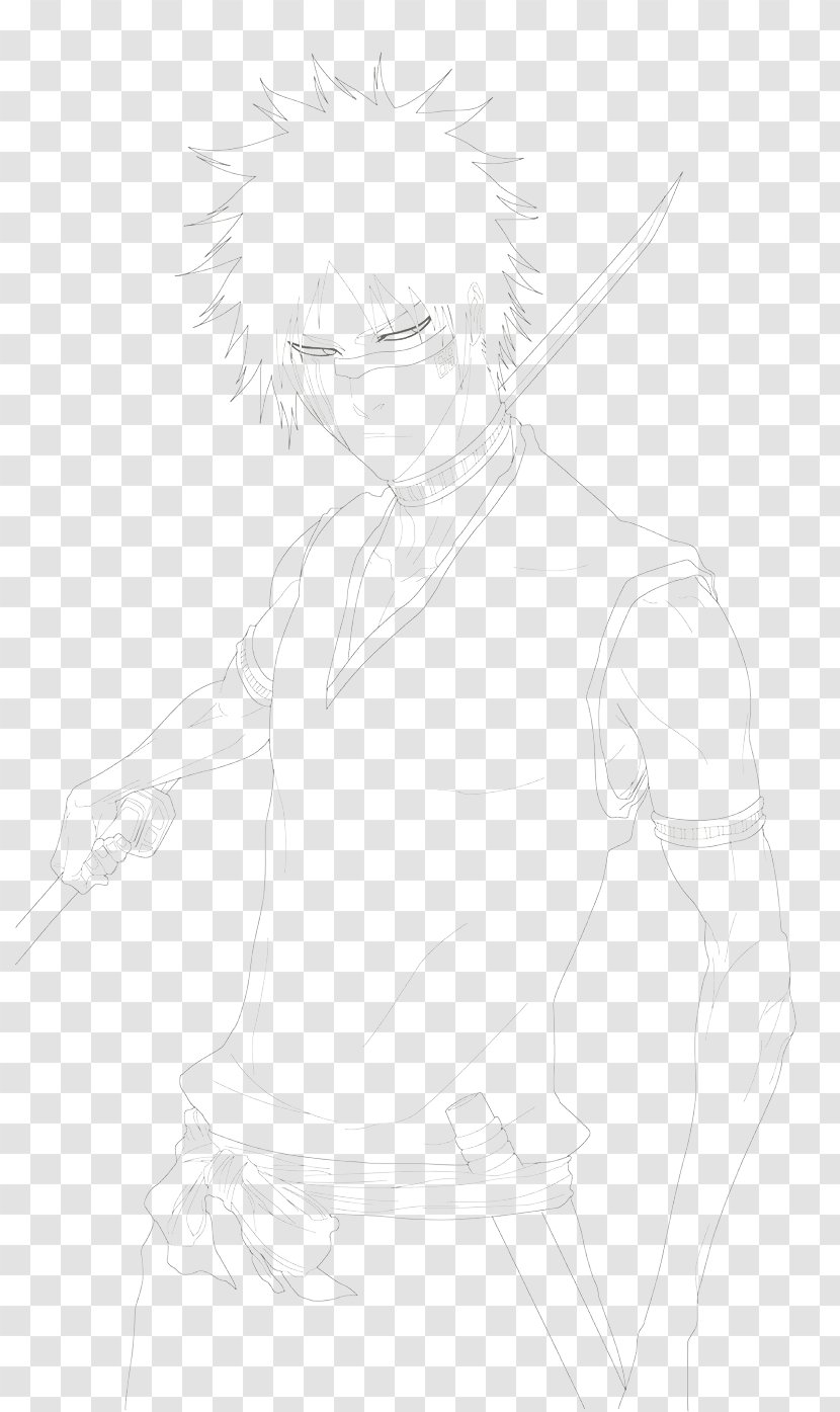 Black And White Line Angle Point - Character Artwork Transparent PNG