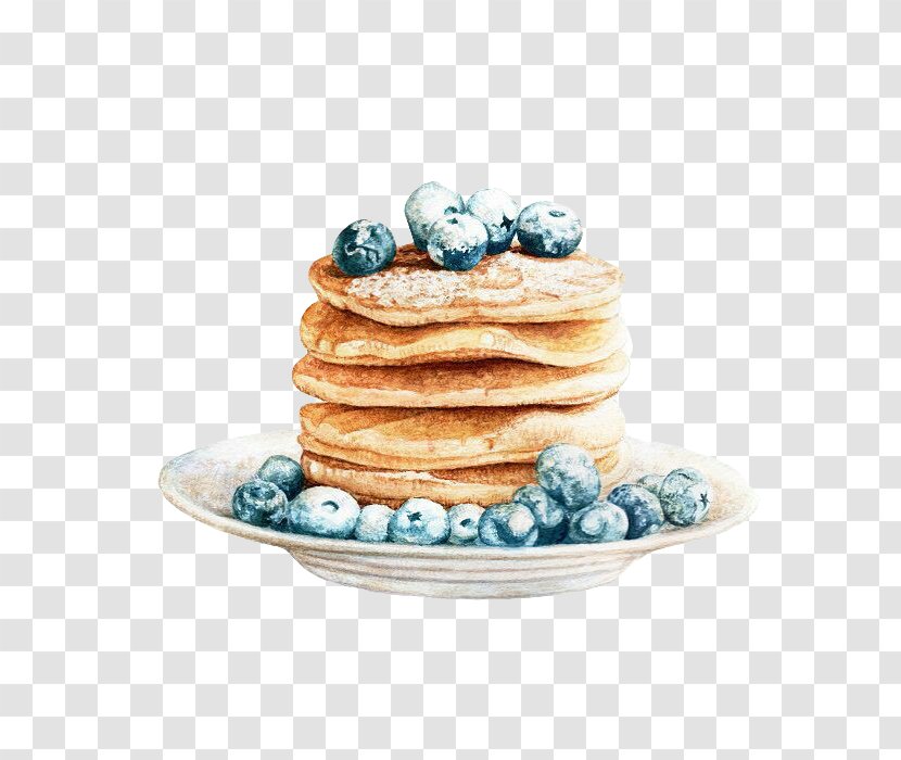 Pancake Waffle Breakfast Crxeape Drawing - Blueberry Biscuits Transparent PNG