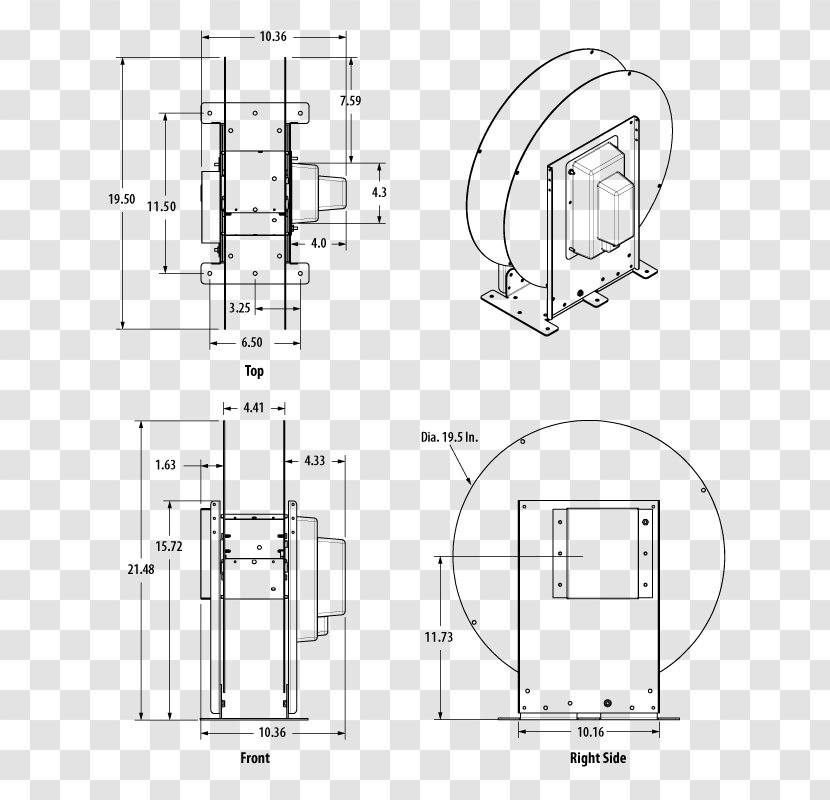 Technical Drawing Diagram Floor Plan - Power Cable Reel Transparent PNG