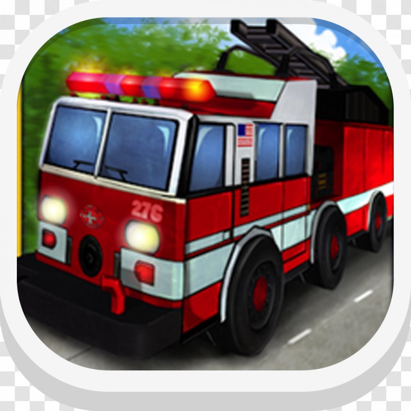 Fire Truck 3d Driving Car Engine Top 3D Parking - Android Transparent PNG