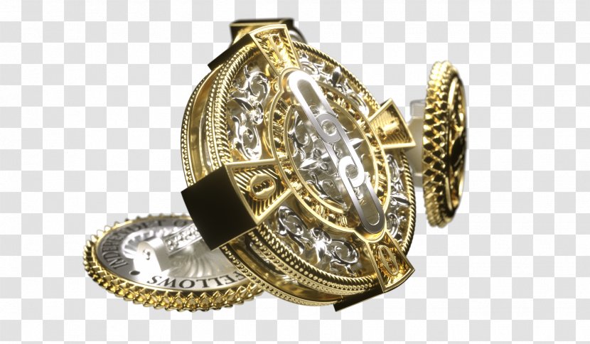 Cufflink Gold Ring Jewellery Diamond - Brass Transparent PNG