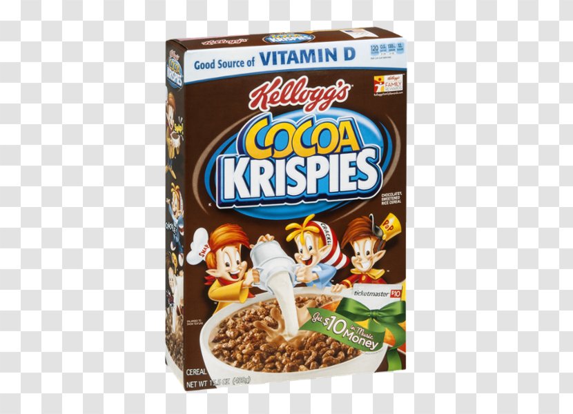 Cocoa Krispies Breakfast Cereal Rice Treats Kellogg's - Chocolate Transparent PNG