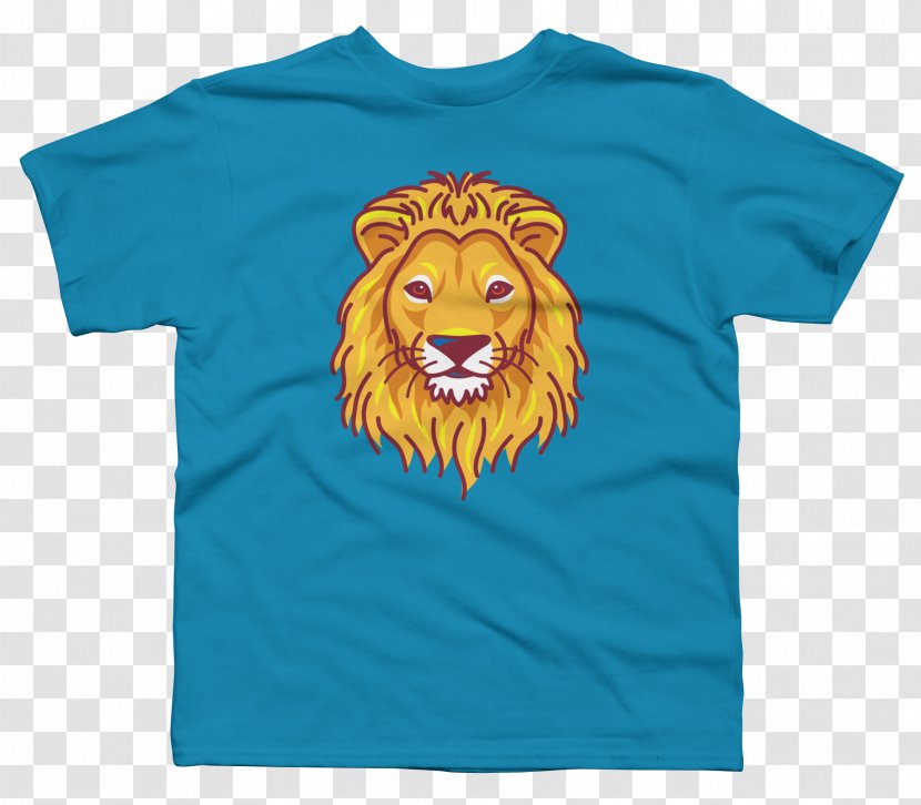 T-shirt Clothing Sleeve Outerwear - Turquoise - Lions Head Transparent PNG