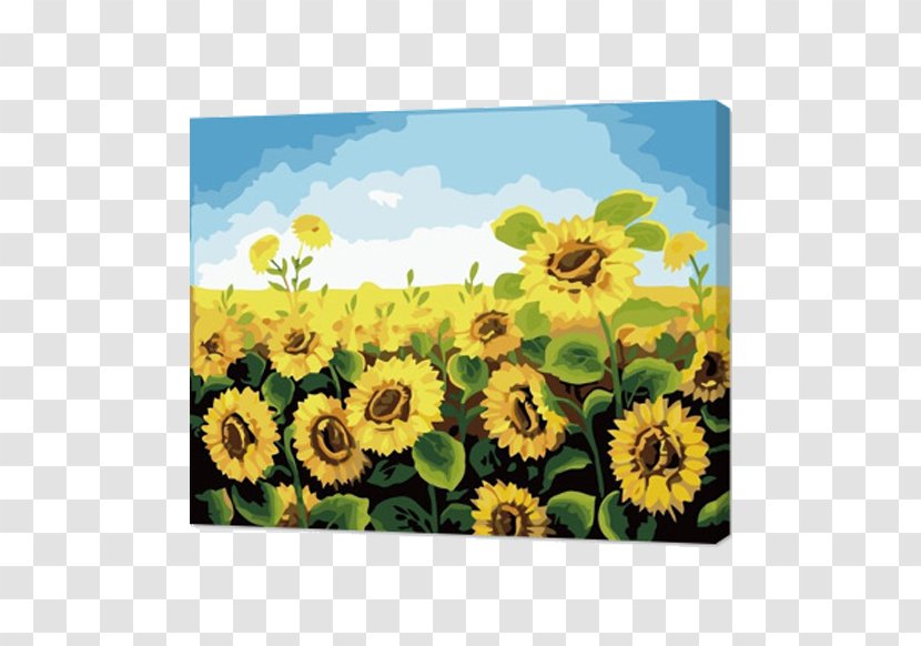 Paint By Number Painting Canvas Oil - Flower - Sunflower Transparent PNG