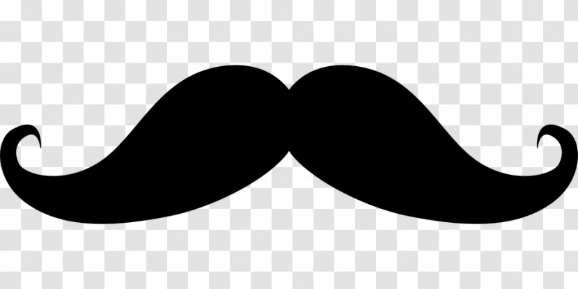Handlebar Moustache Movember Clip Art - Black And White Transparent PNG