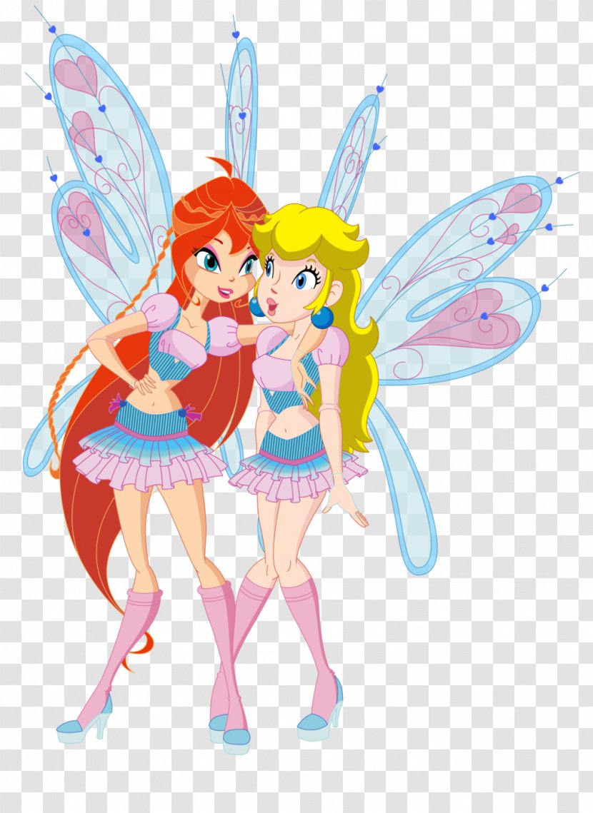 Bloom Winx Club - Silhouette - Season 2 Princess Peach DeviantArtSet Transparent PNG