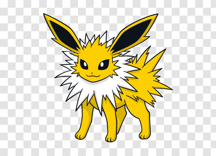 Pokémon Jolteon Eevee Vaporeon Flareon - Yellow - Electric Wolf Pokemon Transparent PNG