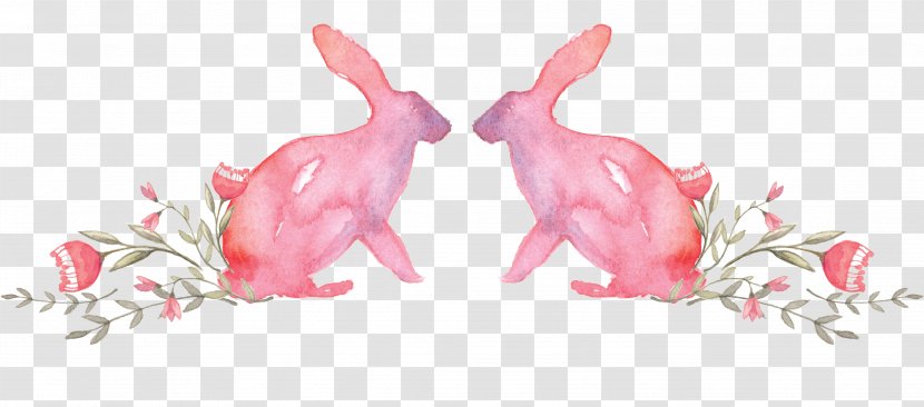 Poster Child - Pink - Hand-painted Rabbit Transparent PNG