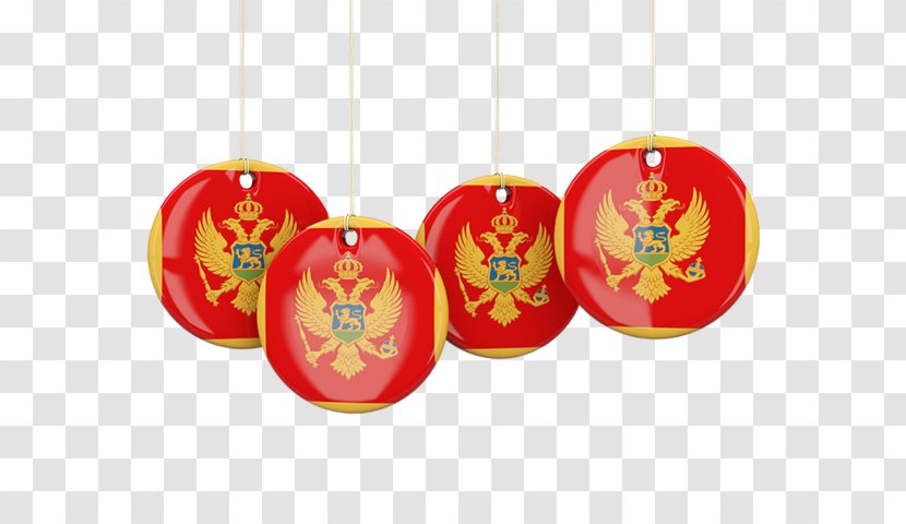 Christmas Ornament Flag Of Montenegro Transparent PNG