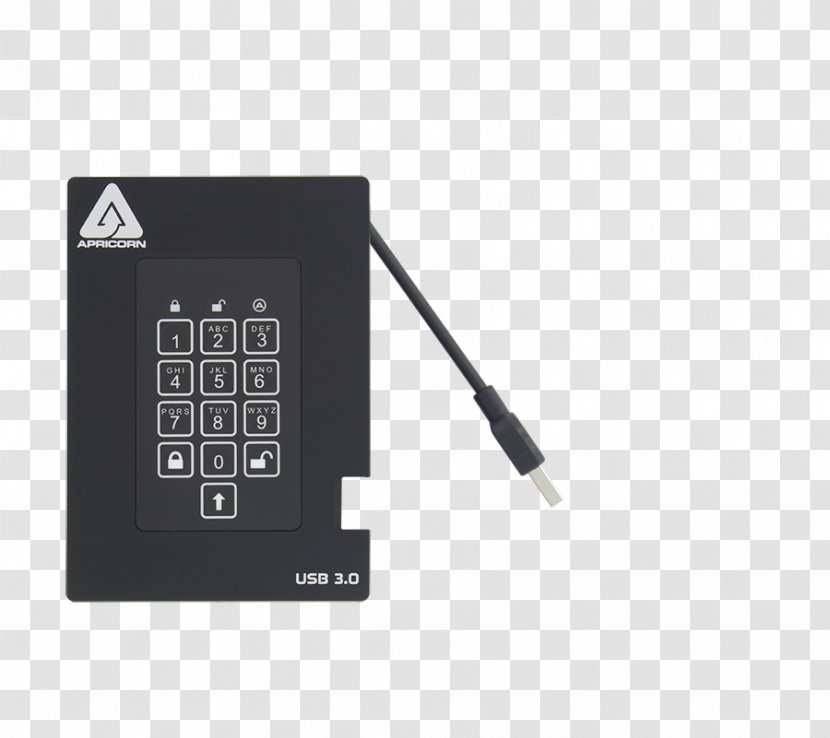 Solid-state Drive Advanced Encryption Standard FIPS 140-2 Hard Drives - Numeric Keypad - USB Transparent PNG