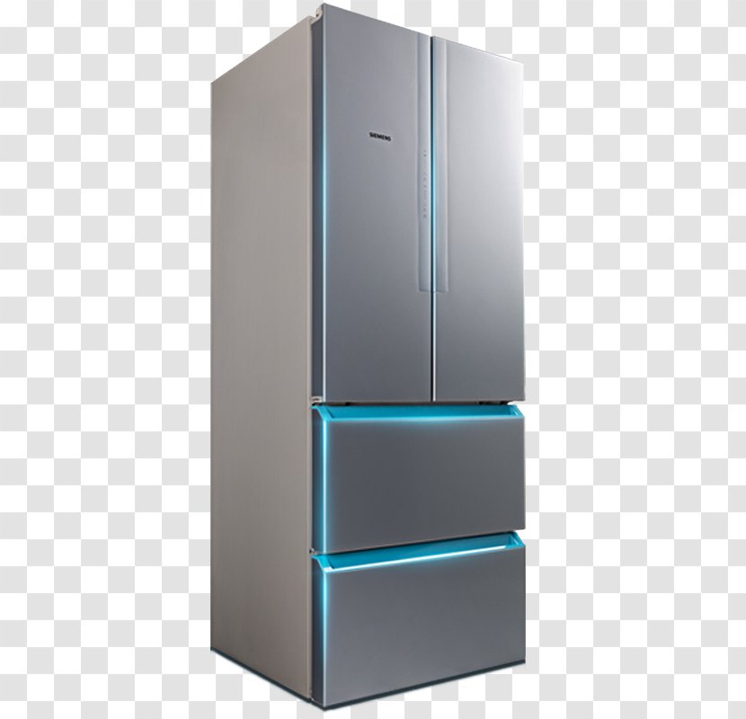 Refrigerator Siemens Door Home Appliance Midea - Frequency Four-door Transparent PNG