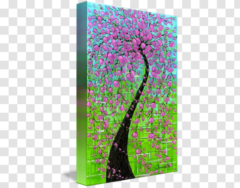 Canvas Painting Palette Knives Knife Graphic Design - Tree - Pink Transparent PNG