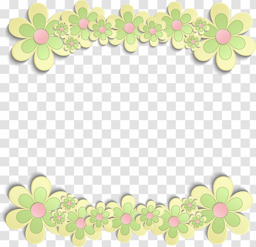 Green Flower Clip Art - Floral Design - Frame Transparent PNG