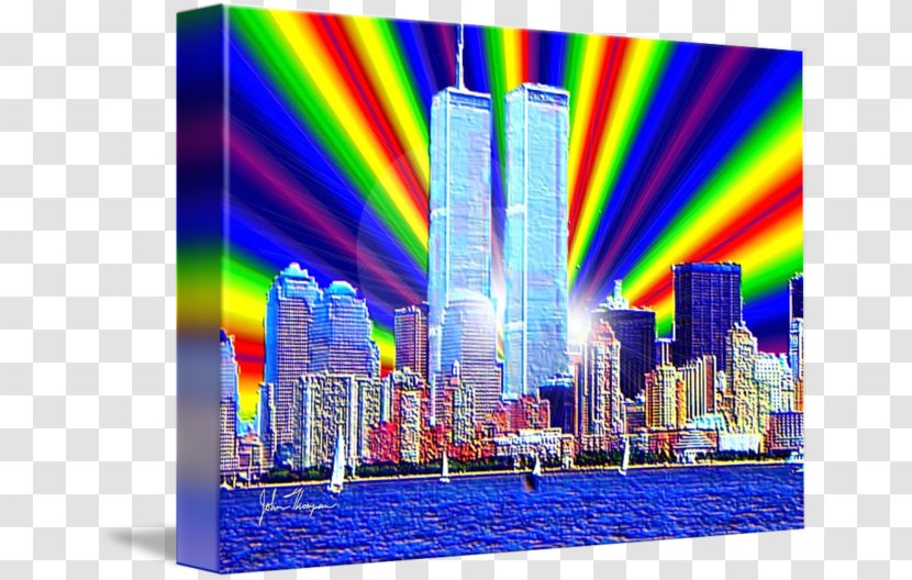 World Trade Center Canvas Print Digital Art Skyline - Twin Tower Transparent PNG