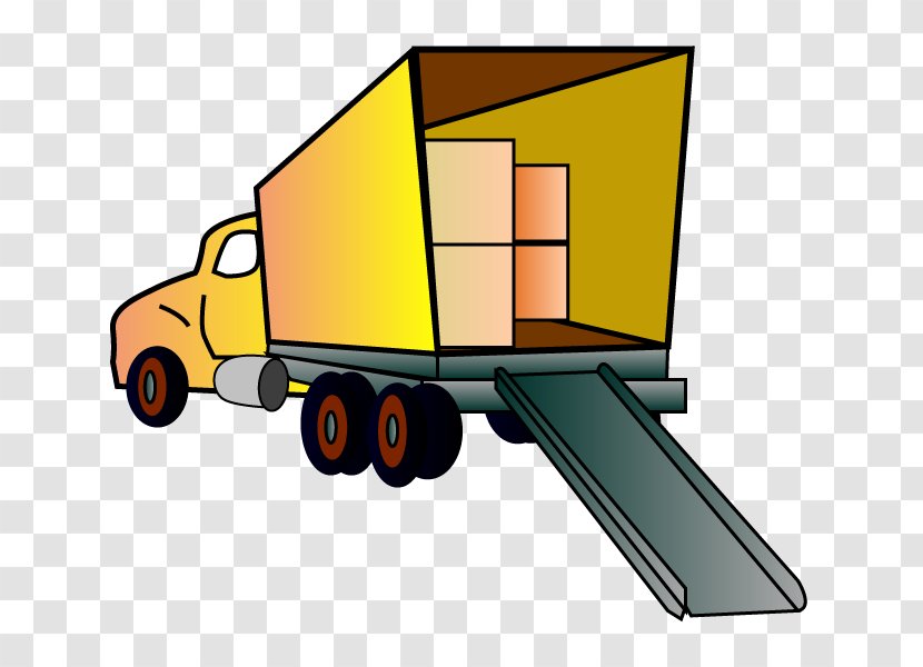Mover Car Van Transport Truck - Yellow - Bet Transparent PNG