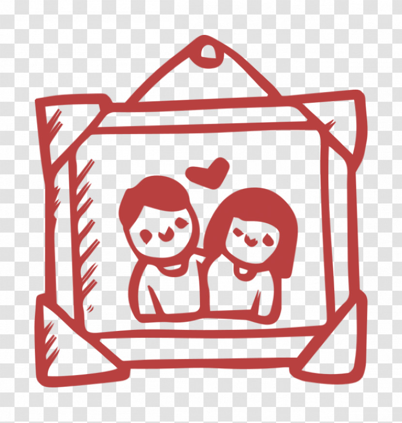 Icon Hand Drawn Love Elements Icon Frame Icon Transparent PNG