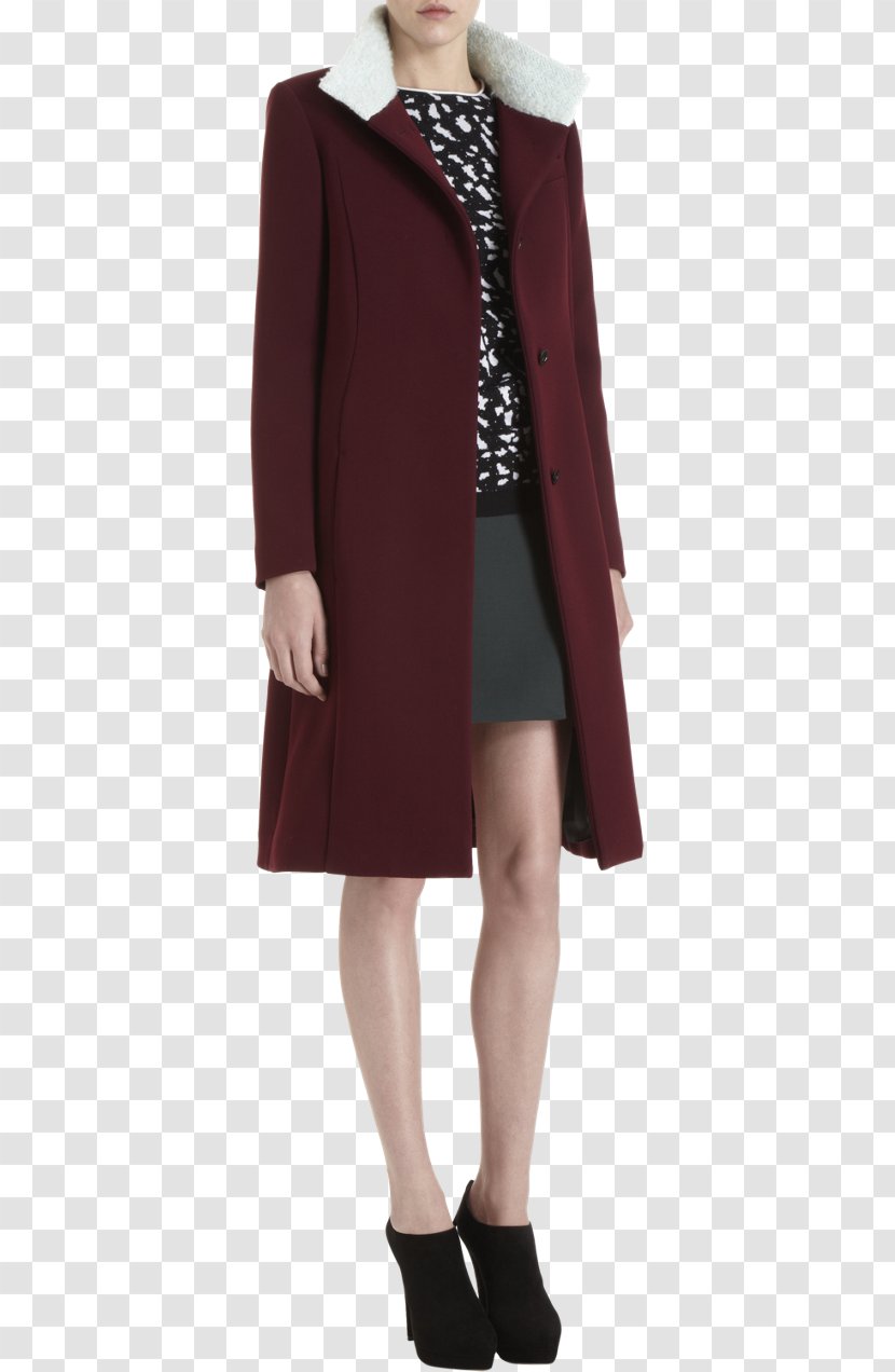 Overcoat Trench Coat Maroon - Magenta - Kkk Transparent PNG