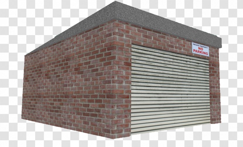 Brick Garage Gratis - Facade - A Transparent PNG