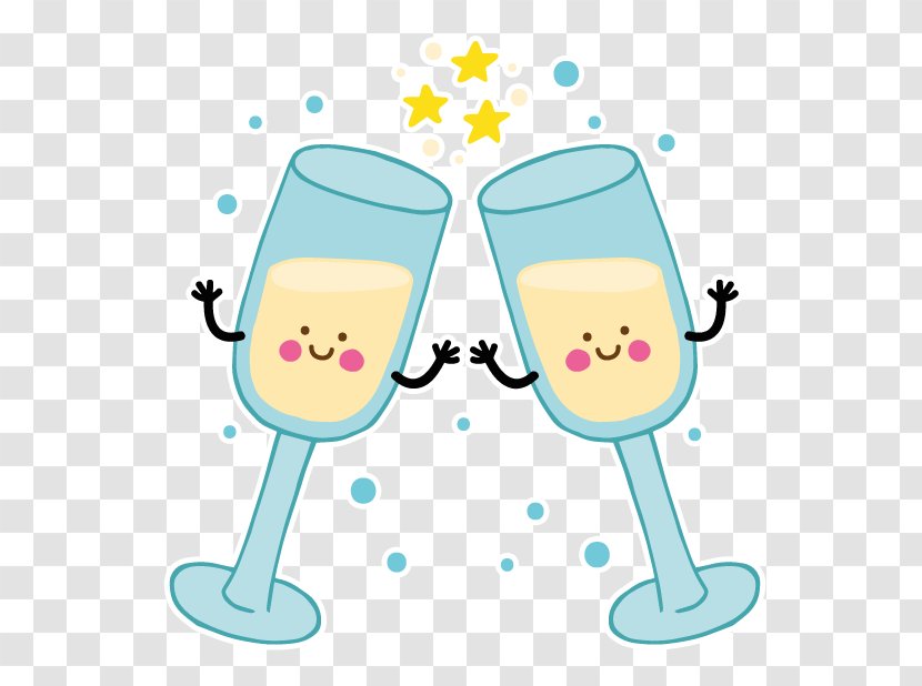 Champagne Glasses Background - Cartoon - Tableware Transparent PNG