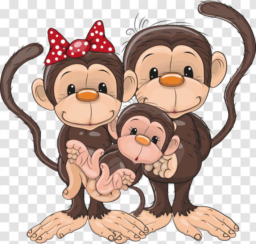Baby Monkeys Clip Art - Cartoon - Monkey Transparent PNG