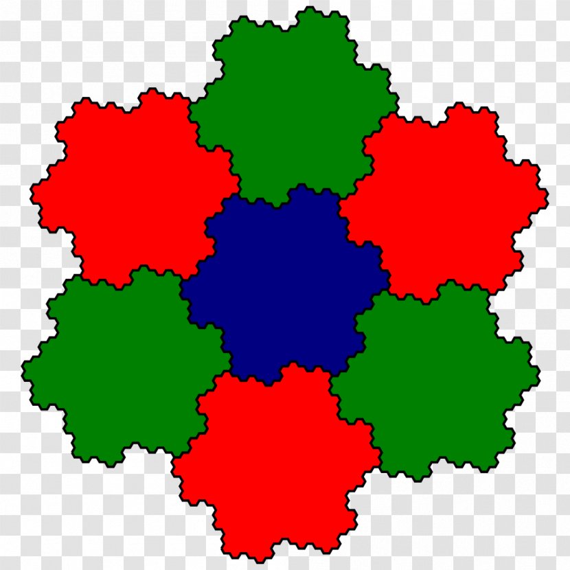 Gosper Curve Space-filling Fractal Tessellation - Space - Plane Transparent PNG