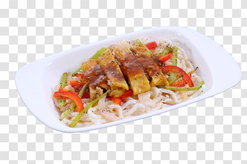 Thai Cuisine Take-out Pasta European Barbecue Chicken - Udon - Black Pepper Chop Transparent PNG