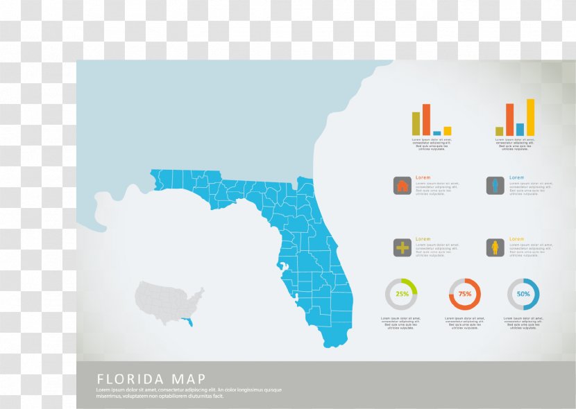 Florida Beach Map Clip Art - Website - Manhattan USA Transparent PNG