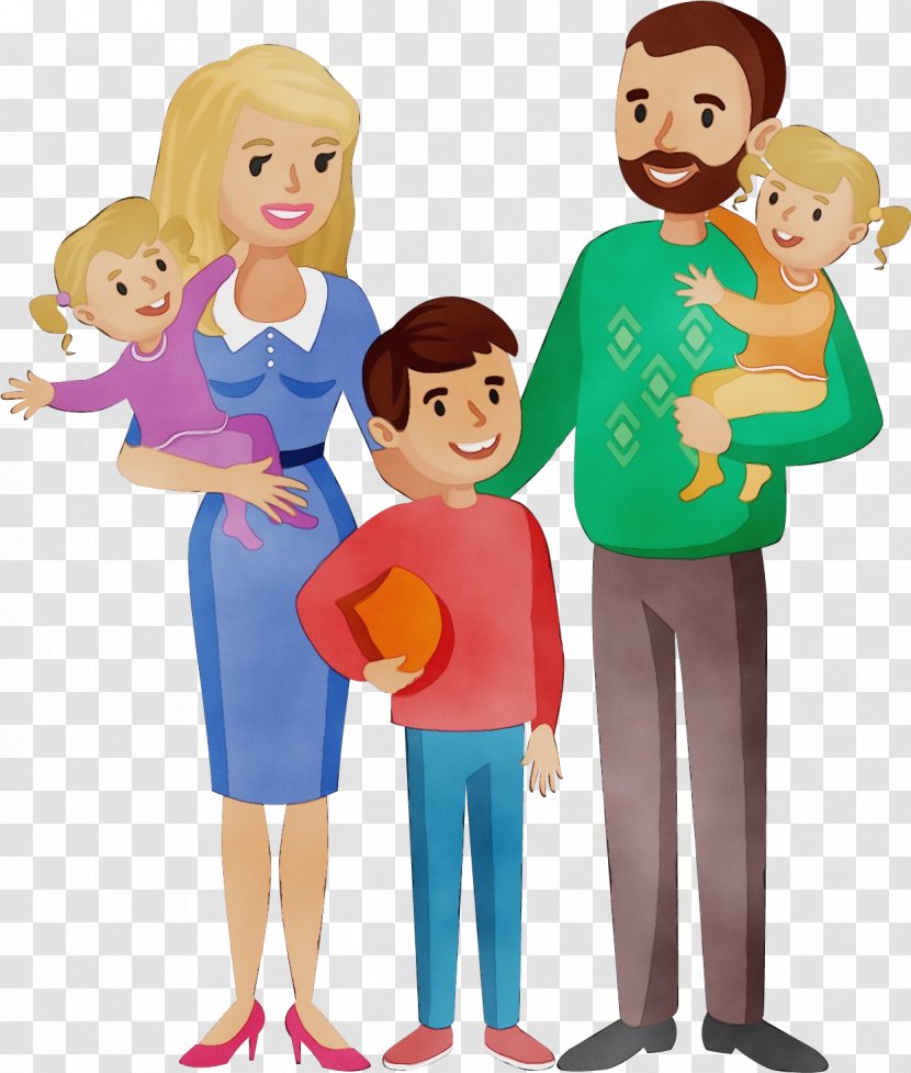 Drawing Of Family - Child - Conversation Gesture Transparent PNG