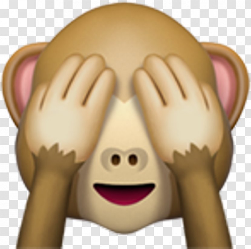 Emoji Three Wise Monkeys Sticker - Ear Transparent PNG