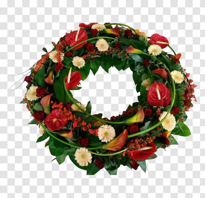 Wreath Floral Design Flower Bouquet Cut Flowers - Christmas Decoration Transparent PNG