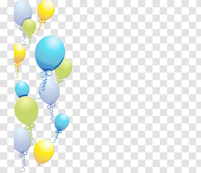 Balloon Blue Yellow Turquoise Party Supply Transparent PNG
