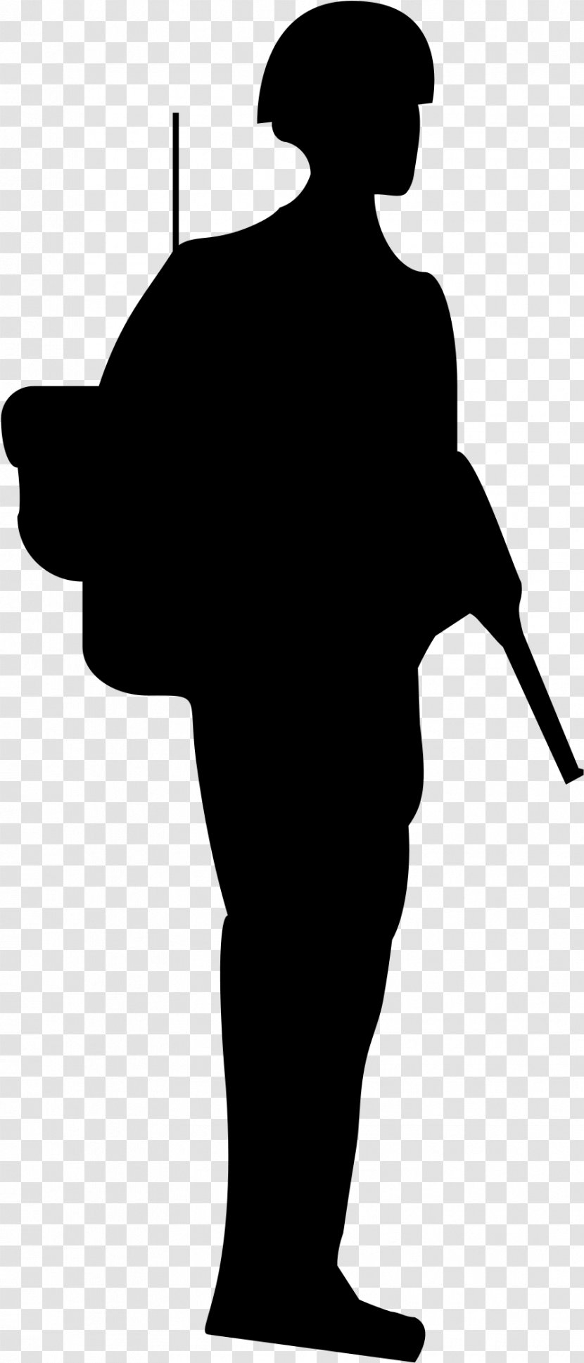 Soldier Silhouette - Blackandwhite - Salute Transparent PNG