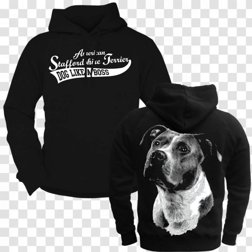 Hoodie T-shirt Clothing Jacket Sweater - Sleeve - American Staffordshire Terrier Transparent PNG