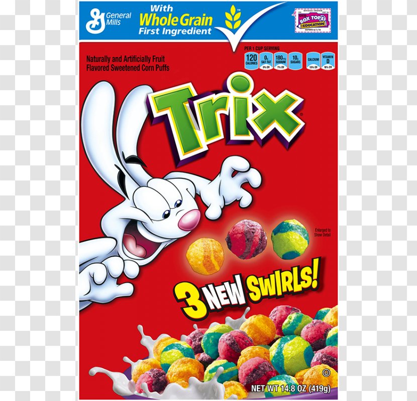 Breakfast Cereal Trix Cocoa Puffs Lucky Charms Cookie Crisp - Whole Grain - Box Transparent PNG